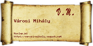 Városi Mihály névjegykártya