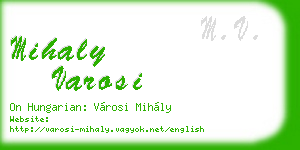 mihaly varosi business card